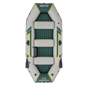 Rodzina na pontonie Bestway Ranger Elite X4 na jeziorze