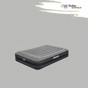 "Materac dmuchany Bestway 67403 w kolorze szarym z zintegrowaną pompką elektryczną, technologia Tritech, wymiary 203x152x46cm"