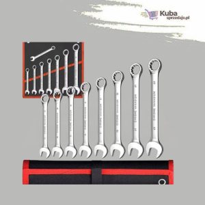 "Zestaw Kluczy Płasko-Oczkowych 8 el. - Klucze Płaskie Oczkowe w Etui 8-22 mm"