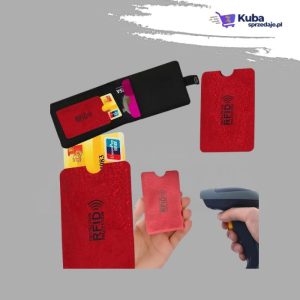 Nowoczesne etui ochronne z technologią RFID blocking chroniące karty płatnicze zbliżeniowe, dowód osobisty i inne dokumenty z chipem przed nielegalnym odczytem i kradzieżą danych przez urządzenia skimmingowe