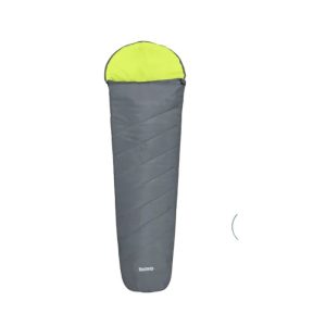 Zielony śpiwór mumiowy Bestway 68102 o wymiarach 220x75x50 cm, idealny na kemping i wyprawy turystyczne. Zapewnia doskonałą izolację cieplną i komfort podczas noclegów na świeżym powietrzu.