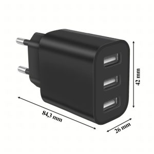 mocna kostka Ładowarka sieciowa 3 x usb uniwerslana usb 3 porty 5v 3.4a