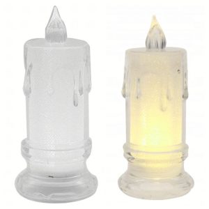 12x Świeczka elektryczna wkład do zniczy 11 cm Świeca led na baterie brokatowa
