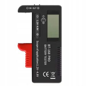cyfrowy tester miernik baterii ogniw uniwersalny aa aaa 9v 18650 lcd